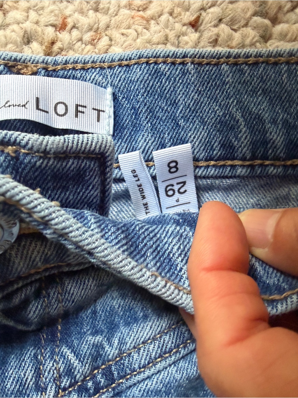LOFT wide legged vintage front cute Medium Blue Denim Jeans - Classic Straight